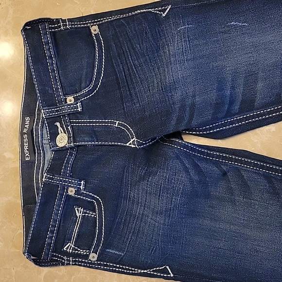 Express Low Rise Stella Skinny Jeans,  00R - Picture 1 of 10